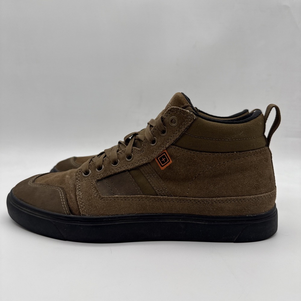 5.11 Tactical Norris Sneaker Mens 10 Dark Coyote Brown Vibram Mid Top Boot 12411